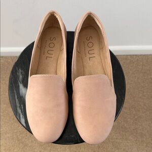 SOUL Naturalizer Ashley Loafers Faux Soft Leather Blush Flats Size 6.5